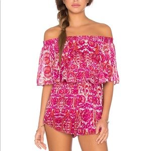 Show Me Your Mumu - Off The Shoulder Pink Romper
